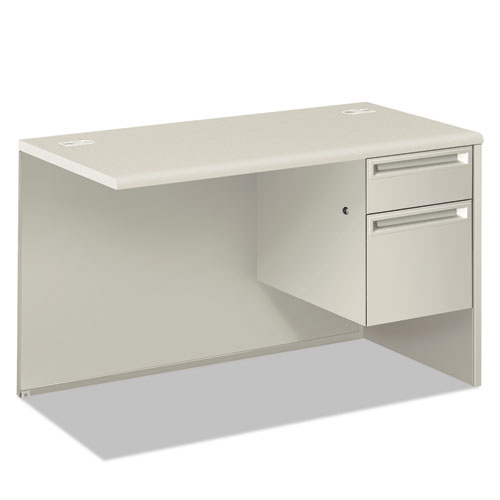 HON® 38000 Series Return Pedestal, Box/File, 26.38w x 50.38d x 31.38h, Right, Silver/Light Gray