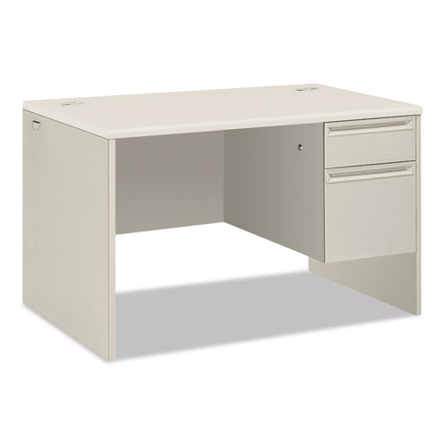 Image of Hon® 38000 Series Right Pedestal Desk, 48" X 30" X 30", Light Gray/Silver