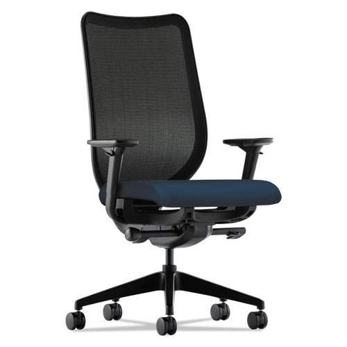 NUCLEUS SERIES WORK CHAIR WITH ILIRA-STRETCH M4 BACK, SUPPORTS UP TO 300 LBS., NAVY SEAT/BACK, BLACK BASE