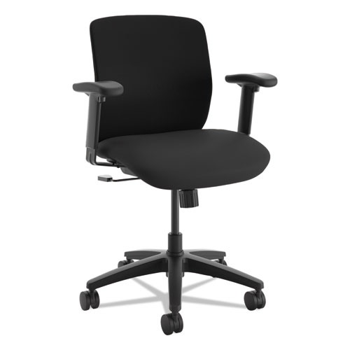 COMFORTSELECT K3 MID-BACK TASK CHAIR, SUPPORTS UP TO 250 LBS., BLACK SEAT/BLACK BACK, BLACK BASE