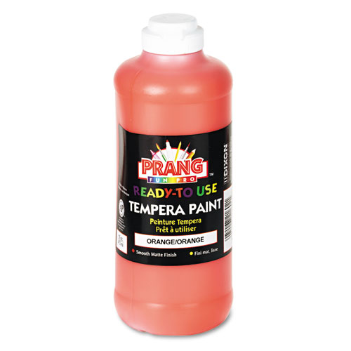 Prang® Ready-To-Use Tempera Paint, Orange, 16 Oz Dispenser-Cap Bottle