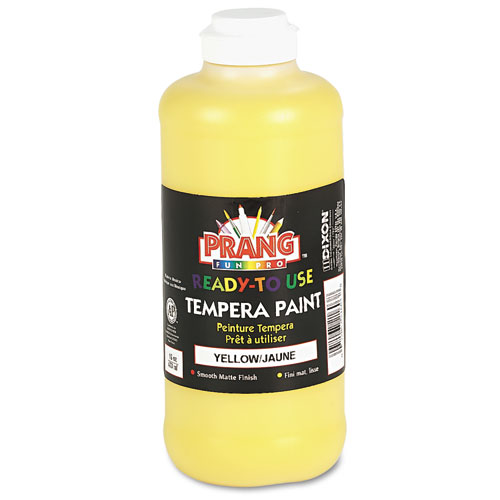 Prang® Ready-To-Use Tempera Paint, Yellow, 16 Oz Dispenser-Cap Bottle