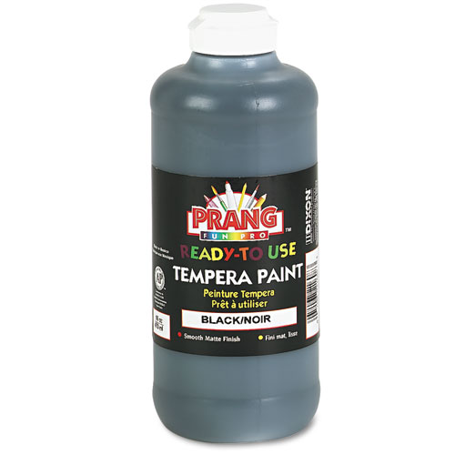 Prang® Ready-To-Use Tempera Paint, Black, 16 Oz Dispenser-Cap Bottle