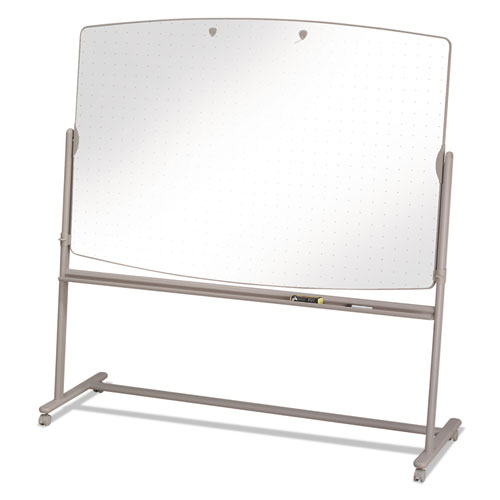 Image of Quartet® Total Erase Reversible Mobile Presentation Easel, Large, 72 X 48, White Surface, Neutral/Beige Steel Frame