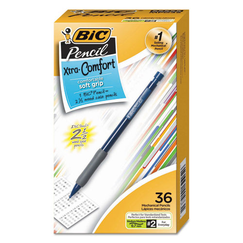 BIC® Xtra-Comfort Mechanical Pencil, 0.7 mm, Assorted, 36/Pack