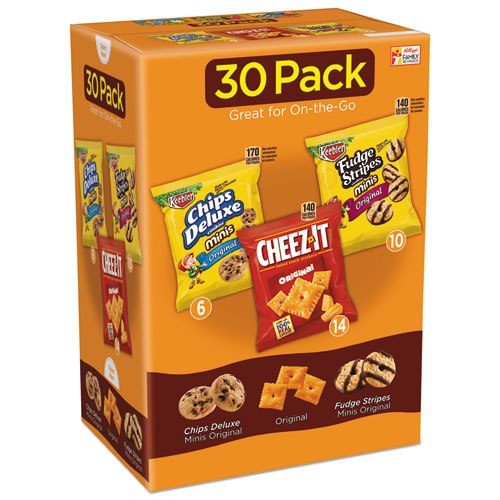 Keebler® Cookie and Cracker Variety Packs, Assorted, 1 oz Bags, 1.2 oz Bags, 20/Carton