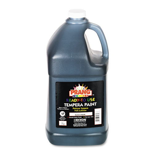 Prang® Ready-to-Use Tempera Paint, Black, 1 gal Bottle
