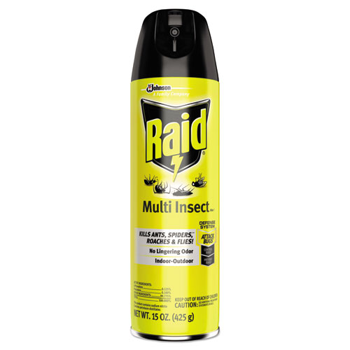 Raid® Multi Insect Killer, 15 oz Aerosol Spray, 12/Carton