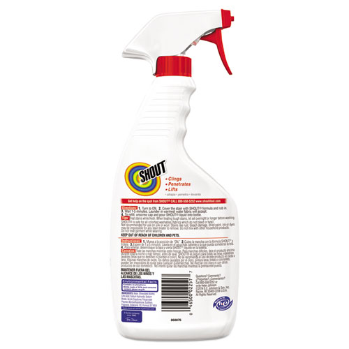 Image of Shout® Laundry Stain Treatment, 22 Oz Spray Bottle, 8/Carton