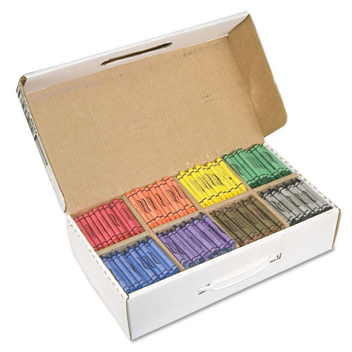Prang® Crayons Made with Soy, 100 Each of 8 Colors, 800/Carton