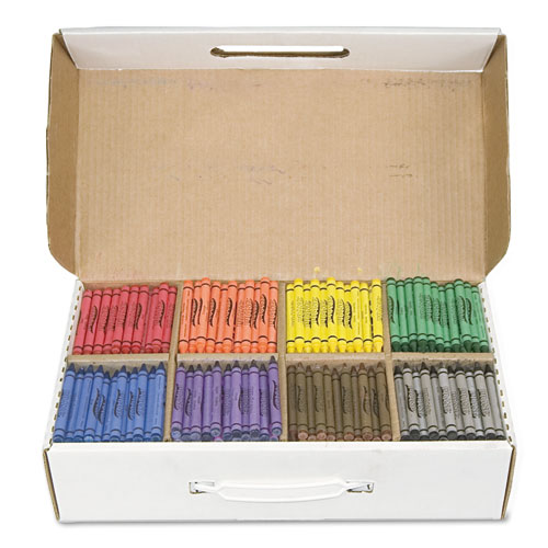 Image of Prang® Crayons Made With Soy, 100 Each Of 8 Colors, 800/Carton