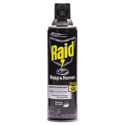 Raid® Wasp and Hornet Killer, 14 oz Aerosol Spray, 12/Carton
