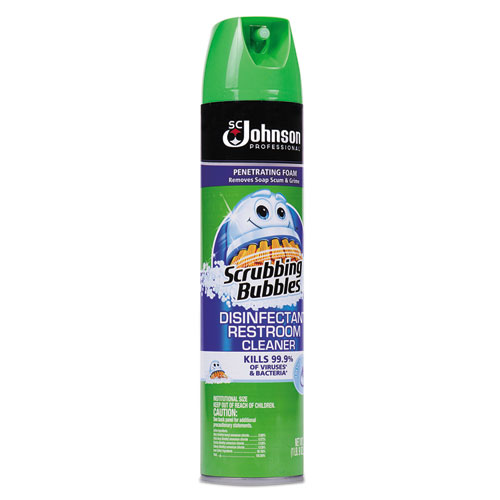 Disinfectant Restroom Cleaner, Clean Fresh Scent, 25 oz Aerosol Can, 12/Carton