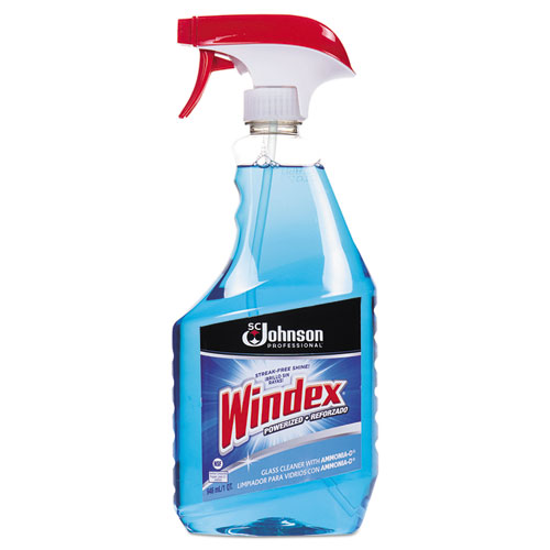 Glass Cleaner with Ammonia-D, 32 oz Capped Bottle with Trigger Spray