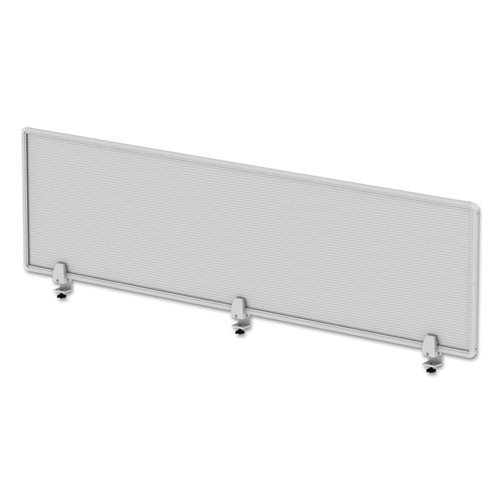 Image of Alera® Polycarbonate Privacy Panel, 65W X 0.5D X 18H, Silver/Clear