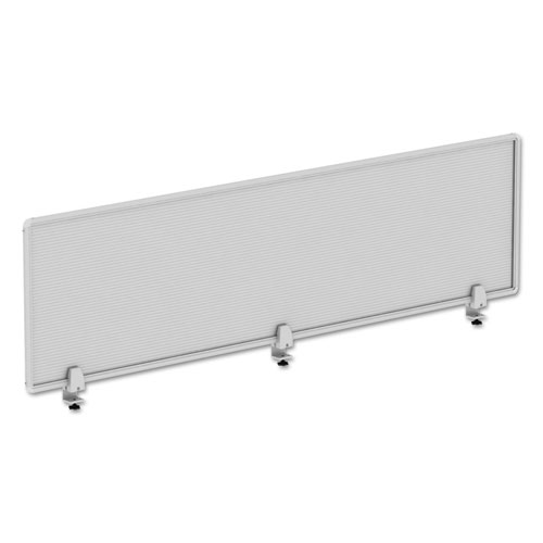 Polycarbonate Privacy Panel, 65w x 0.50d x 18h, Silver/Clear | by Plexsupply