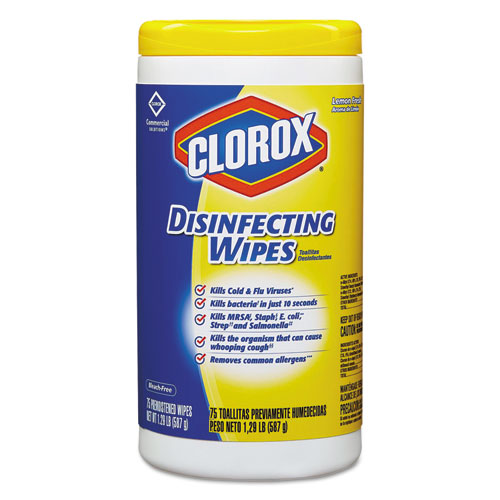 Disinfecting Wipes, 7 x 8,  Lemon Fresh, 75/Canister
