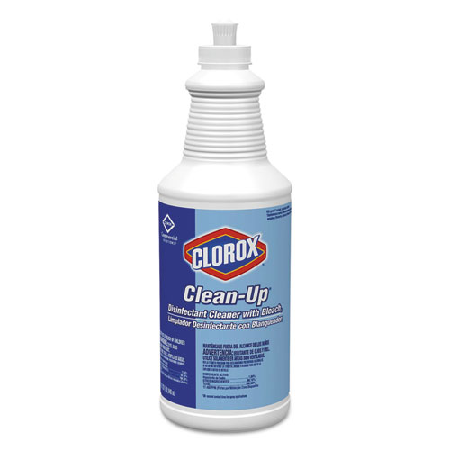 Clean-Up Disinfectant Cleaner with Bleach, Fresh Scent, 32 oz Bottle, 6/Ctn