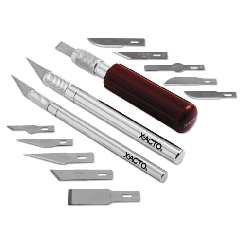 Image of X-Acto® Knife Set, 3 Knives, 10 Blades, Carrying Case