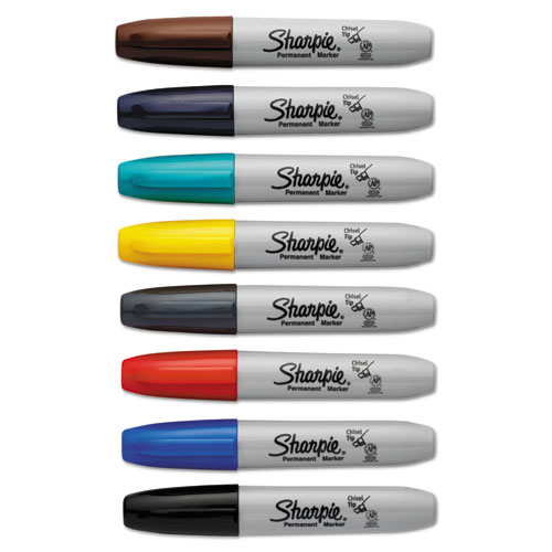 Image of Sharpie® Chisel Tip Permanent Marker, Medium Chisel Tip, Assorted Fashion Colors, 8/Pack