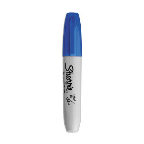 Sharpie San38203 Chisel Tip Permanent Marker Blue 1 Dozen for sale online 