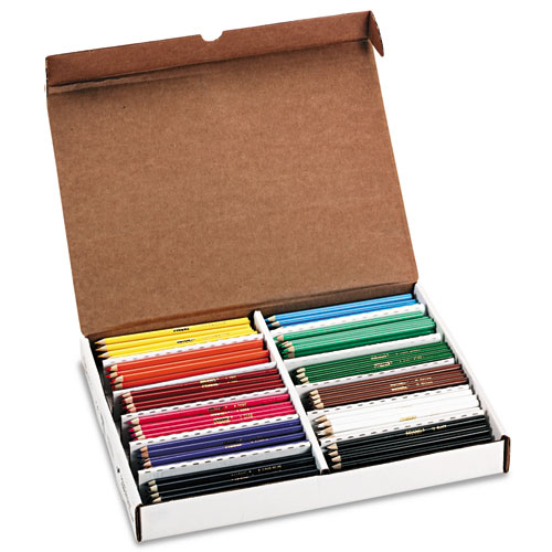 Image of Prang® Colored Pencil Set Master Pack, 3.3 Mm, 2B (#1), Assorted Lead/Barrel Colors, 288/Box