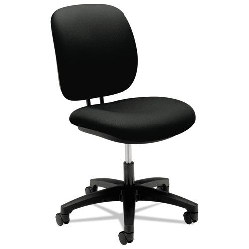 COMFORTASK TASK SWIVEL CHAIR, SUPPORTS UP TO 300 LBS., BLACK SEAT, BLACK BACK, BLACK BASE