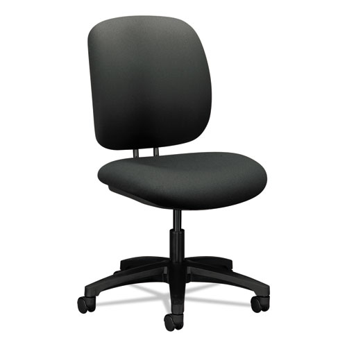 Image of Hon® Comfortask Task Swivel Chair, Supports Up To 300 Lb, 15" To 20" Seat Height, Iron Ore Seat/Back, Black Base