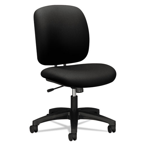 COMFORTASK TASK CHAIR, SUPPORTS UP TO 300 LBS, BLACK SEAT, BLACK BACK, BLACK BASE