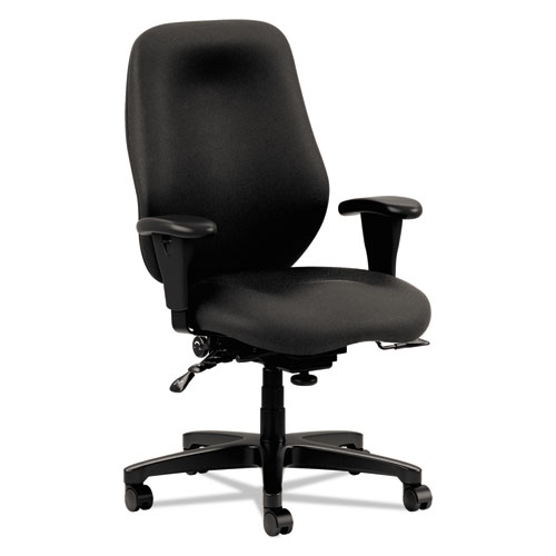 7800 SERIES HIGH-BACK, HIGH PERFORMANCE TASK CHAIR, SUPPORTS UP TO 250 LBS., BLACK SEAT/BLACK BACK, BLACK BASE
