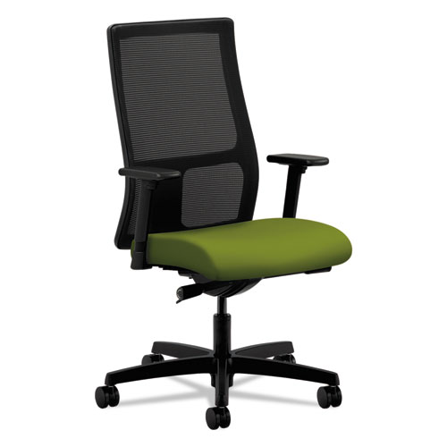 Ignition Series Mesh Mid-Back Work Chair, Supports Up to 300 lb, 17" to 22" Seat Height, Pear Seat, Black Back/Base