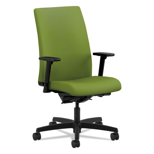 Ignition Series Mid-Back Work Chair, Supports Up to 300 lb, 17" to 22" Seat Height, Pear Seat/Back, Black Base