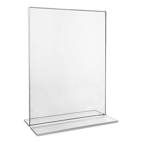 Image of Clear 2-Sided T-Style Freestanding Frame, 8.5 x 11, 2/Pack