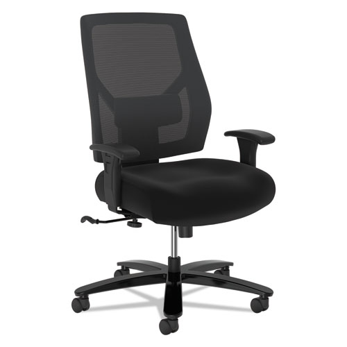 Hon® Crio Big And Tall Mid-Back Task Chair, Supports Up To 450 Lb, 18" To 22" Seat Height, Black