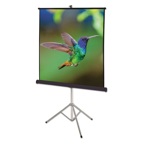 Quartet® Portable Tripod Projection Screen, 60 X 60, White Matte Finish