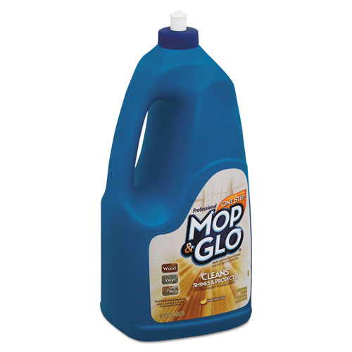 Image of Professional Mop & Glo® Triple Action Floor Shine Cleaner, Fresh Citrus Scent, 64 Oz Bottle, 6/Carton