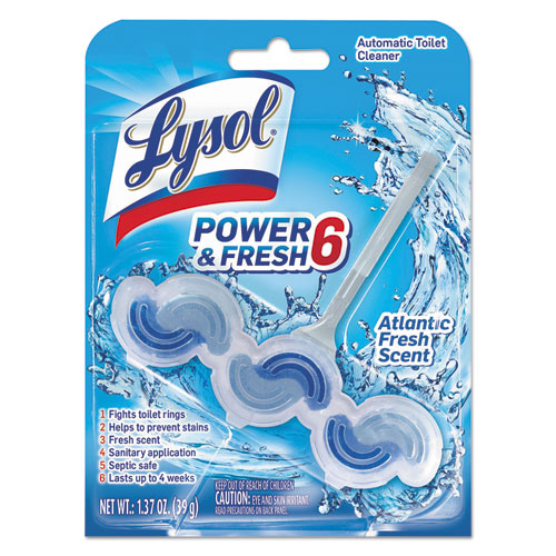 LYSOL® Brand Power & Fresh 6 Automatic Toilet Bowl Cleaner, Atlantic Fresh, 1.37 oz Clip-on