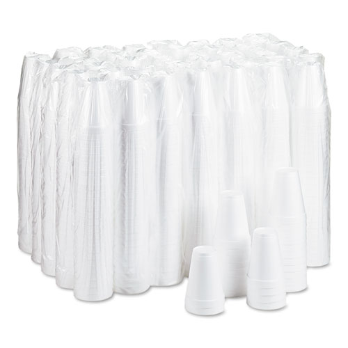 Image of Dart® Foam Drink Cups, 12 Oz, White, 25/Bag, 40 Bags/Carton