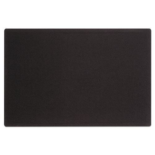 Oval Office Fabric Bulletin Board, 36 x 24, Black Surface
