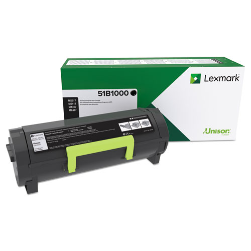 Lexmark™ 51B1000 Unison Toner, 2,500 Page-Yield, Black