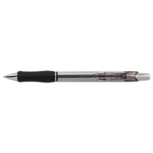 Image of Pentel® R.S.V.P. Super Rt Ballpoint Pen, Retractable, Medium 0.7 Mm, Black Ink, Black Barrel, Dozen