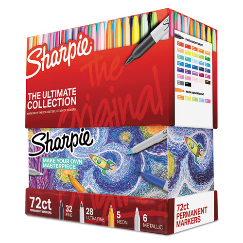 Sharpie® Permanent Markers Ultimate Collection, Assorted Tips, 16 Assorted Colors