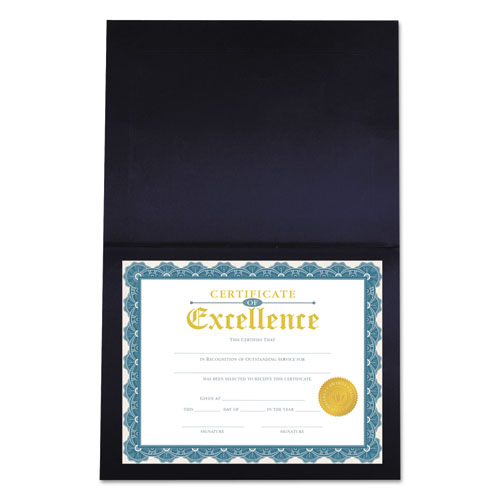 Certificate/Document Cover, 8 1/2 x 11 / 8 x 10 / A4, Navy, 6/Pack