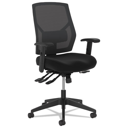 VL582 High-Back Task Chair, Supports Up to 250 lb, 19" to 22" Seat Height, Black