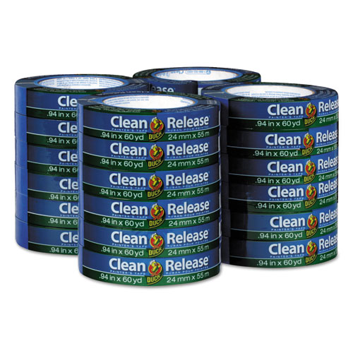 Image of Clean Release Painter's Tape, 3" Core, 0.94" x 60 yds, Blue, 24/Carton