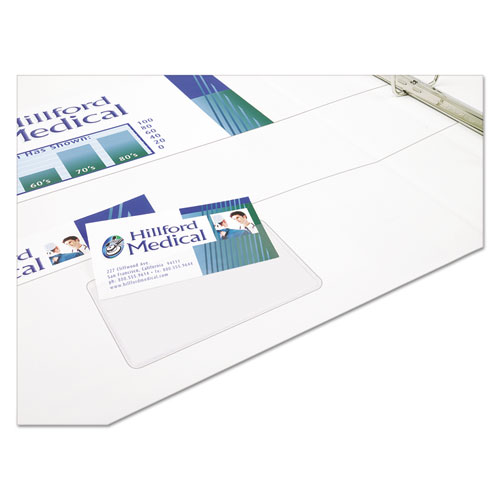 Image of Avery® Self-Adhesive Top-Load Business Card Holders, Top Load, 3.5 X 2, Clear, 10/Pack