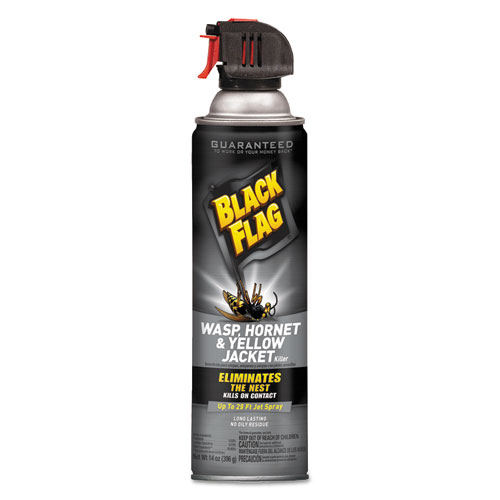 Diversey™ Black Flag Wasp, Hornet and Yellow Jacket Killer, 14 oz Aerosol, 12/Carton