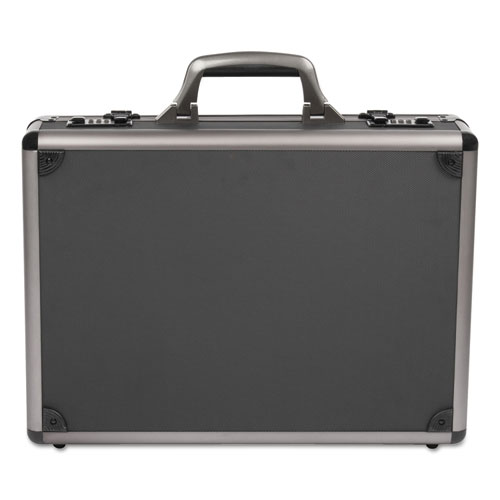 Itala Aluminum Attache Case, 13" X 5" X 18", Black