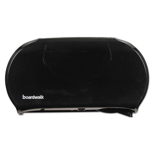 Boardwalk® Jumbo Twin Toilet Tissue Dispenser, 20 1/4 x 12 1/4, Black