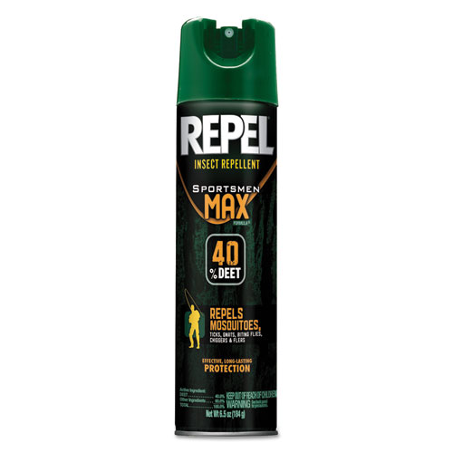 Diversey™ Repel Insect Repellent Sportsmen Max Formula, 6.5 oz Aerosol, Unscented, 12/CT